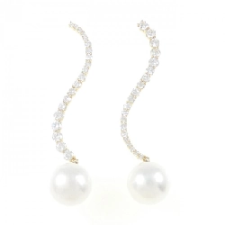 K18YG Bạch Ngọc Trai Bông Tai 11.6mm - Hàng hiệu Chính Hãng