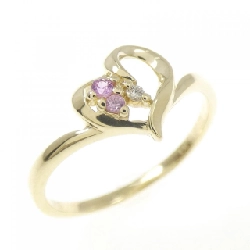 Nhẫn Sapphire Hình Trái Tim K10YG 0.03CT - Hàng hiệu Chính hãng