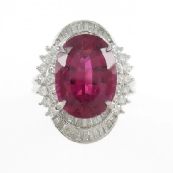 Nhẫn tourmaline rubelite PT900 5.912CT - Hàng hiệu Authentic 851449