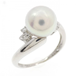 Nhẫn ngọc trai Akoya PT900 8.5mm - Hàng hiệu Authentic