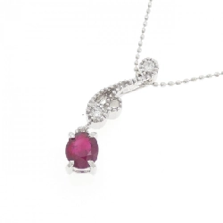 K18WG Dây chuyền ruby 0.59CT - Hàng hiệu Chính hãng 859050