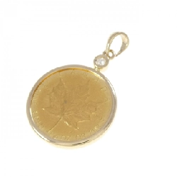 Mặt dây chuyền đồng xu kim cương 750YG (khung) - Hàng hiệu Authentic