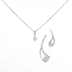 K18WG 2WAY Dây chuyền kim cương 1.00CT - Hàng hiệu Authentic 856996