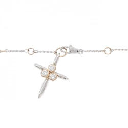 K18WG/K18PG Dây chuyền kim cương chéo 0.27CT - Hàng hiệu Chính hãng 865847