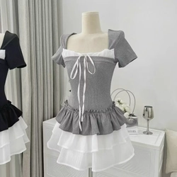 Váy phối ren hàng thiết kế 520900