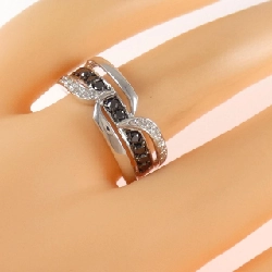 Nhẫn kim cương K18WG/K18BG 0.24CT - Hàng hiệu Authentic 853286