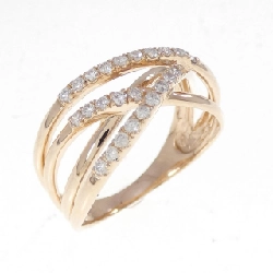 Nhẫn kim cương K14PG 0.30CT - Hàng hiệu Authentic