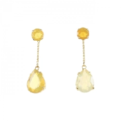 K18YG Opal Bông tai 1.40CT - Hàng hiệu Chính hãng