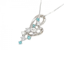 K18WG Paraiba Tourmaline Necklace 0.10CT - Hàng hiệu Authentic 857142