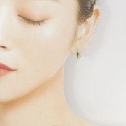 K18YG Đá màu Bông tai - Hàng hiệu Chính hãng 868232