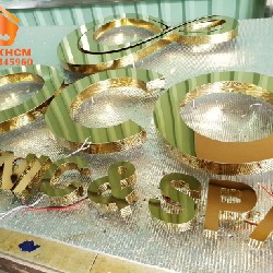 Chữ Inox Vàng Gương PVD - nhận gia công inox theo yêu cầu 3447