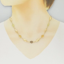 Dây chuyền đá màu 750YG - Hàng hiệu Authentic 861035