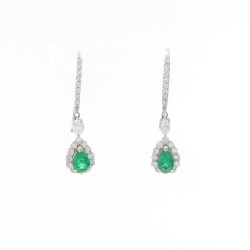 PT950 Bông tai Ngọc lục bảo 0.49CT - Hàng hiệu Chính hãng