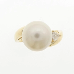 Nhẫn ngọc trai trắng K18YG 10.5mm - Hàng hiệu Chính hãng 853444