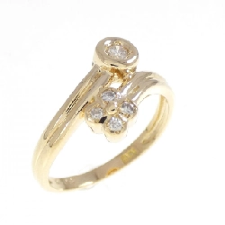 Nhẫn kim cương K18YG 0.08CT - Hàng hiệu Authentic