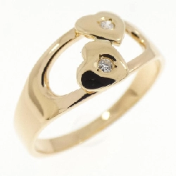 Nhẫn kim cương hình trái tim K18YG - Hàng hiệu Authentic