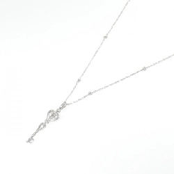 K18WG Chìa khóa × Trái tim Dây chuyền kim cương 0.01CT - Hàng hiệu Chính hãng 861292