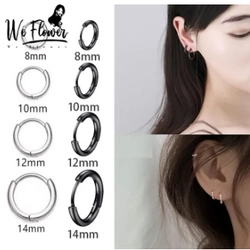 KHUYÊN TAI TRÒN 10MM BẰNG THÉP TITAN KHÔNG GỈ Unisex cho nam và nữ