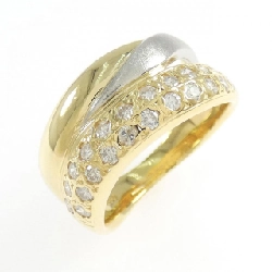 Nhẫn kim cương K18YG/PT850 0.55CT - Hàng hiệu Authentic