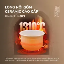 UNIE URC818P – Nồi cơm điện lòng gốm cao cấp cho gia đình Việt 761192