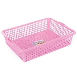 Rổ nhựa hình chữ nhật kích thước 38x26x9 cm - Mã số 1090 338204