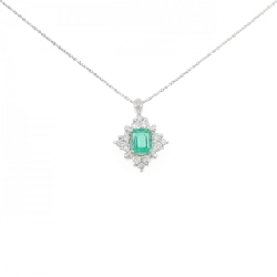 Dây chuyền ngọc lục bảo PT900/PT850 0.38CT - Hàng hiệu Authentic