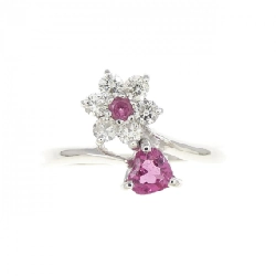 Nhẫn tourmaline hình hoa × trái tim K18WG 668031