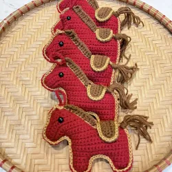 Đồ Trang Trí Tết Bính Ngọ 2026 Thú Nhồi Bông Con Ngựa Làm Bằng Len 762660