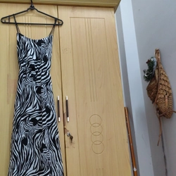 Đầm.midi sọc vằn hiện đại 327505