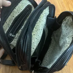 Balo nữ 24x32x11 da mộc khắc 2hand 992664