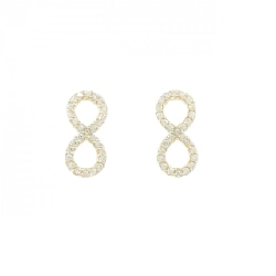 K14YG Bông tai Cubic - Hàng hiệu Chính hãng