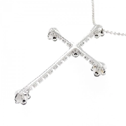 K18WG Đan Chéo × Hoa Kim Cương Dây Chuyền 1.10CT - Hàng hiệu Chính hãng 860579