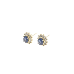 K18YG Sapphire Earrings - Hàng hiệu Authentic 872337