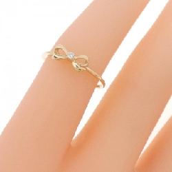 Nhẫn hồng ngọc kim cương K10YG 0.01CT 671168