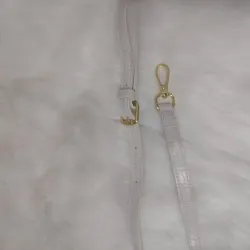 Dây túi đeo chéo màu trắng sữa trơn bóng điều chỉnh được