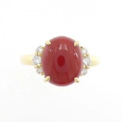 Nhẫn San Hô K18YG - Hàng hiệu Chính hãng 852116