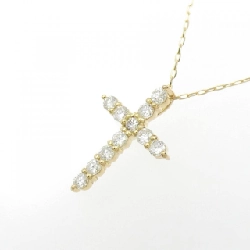 K18YG Dây chuyền kim cương chéo 0.25CT - Hàng hiệu Chính hãng 862842