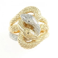 Nhẫn kim cương rắn K18YG/PT900 0.02CT 665410