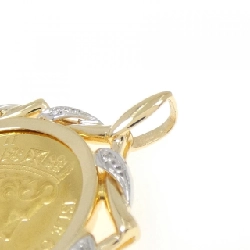 K18/PT900(khung) Dây chuyền đồng tiền kim cương 0.07CT - Hàng hiệu Chính hãng 866666