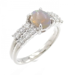 Nhẫn opal đen PT900 0.57CT