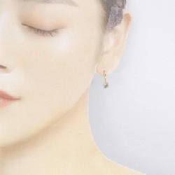 K18YG Blue Topaz Bông tai - Hàng hiệu Chính hãng 873290