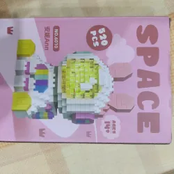 Bộ đồ chơi lắp ráp mô hình Thỏ Phi Hành Gia 520 mảnh ( có đèn led )