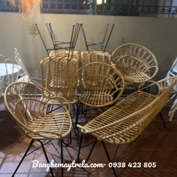 Bàn ghế mây nhựa thiết kế thanh mảnh 463485