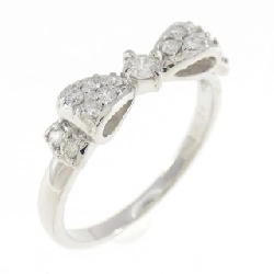 Nhẫn kim cương hình ruy băng K18WG 0.20CT - Hàng hiệu Authentic