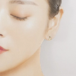 Bông tai kim cương K18YG 0.10CT - Hàng hiệu chính hãng 869274