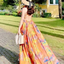 Đầm maxi hoạ tiết 719397