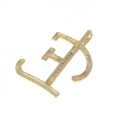 K18YG Chữ cái E Dây chuyền kim cương 0.05CT - Hàng hiệu Chính hãng 863897