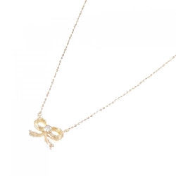 K18PG Dây chuyền kim cương hình ruy băng 0.030CT - Hàng hiệu Chính hãng 859785