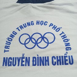 Áo thun thể dục học sinh nam nữ có in logo trường THPT Nguyễn Đình Chiểu Mỹ Tho Tiền Giang