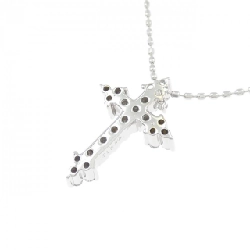 K18WG Dây chuyền kim cương chéo 0.16CT - Hàng hiệu Authentic 861494